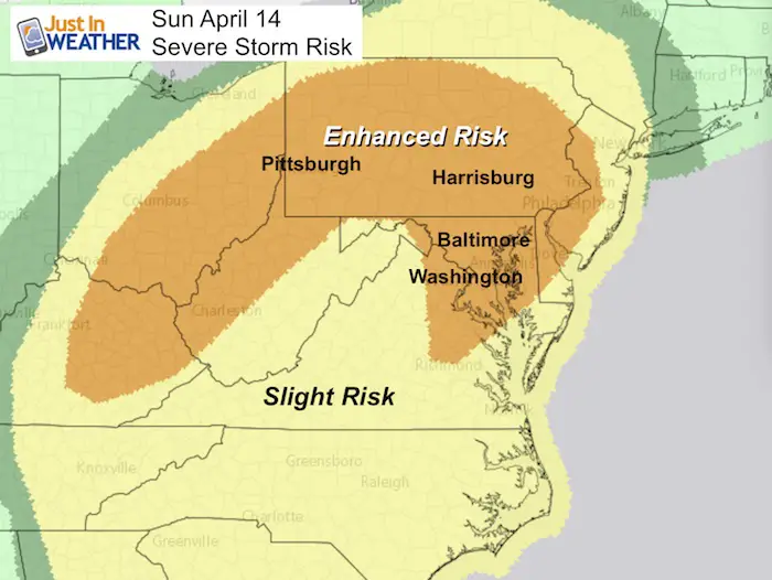 Enhanced Severe Storm Risk Upgrade For Maryland And Pa Just In
