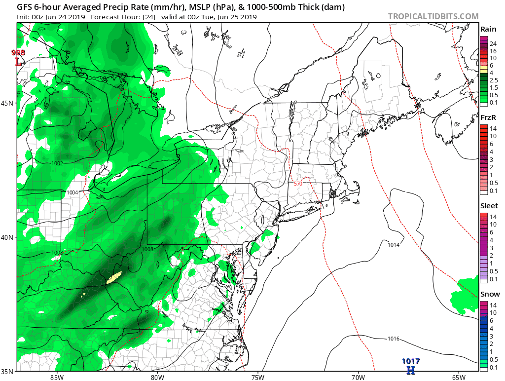 Monday June 24 Weather On The Edge Of Severe Storms As Heat Returns