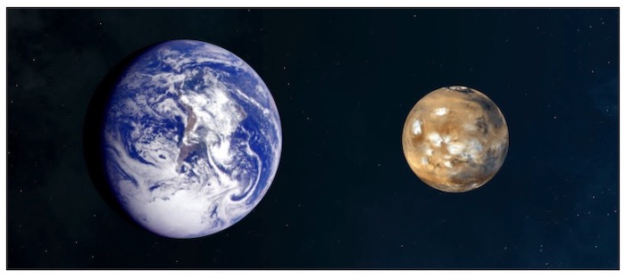 Eartth and Mars side comparison NASA