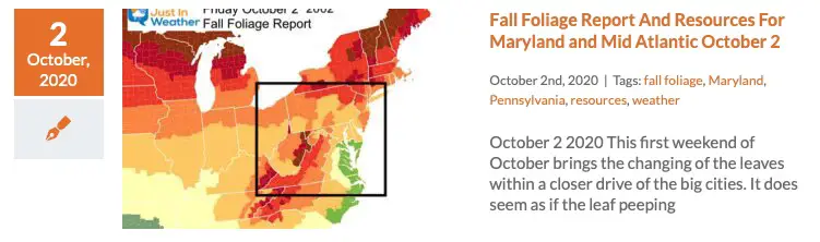 Fall Foliage Report October 2