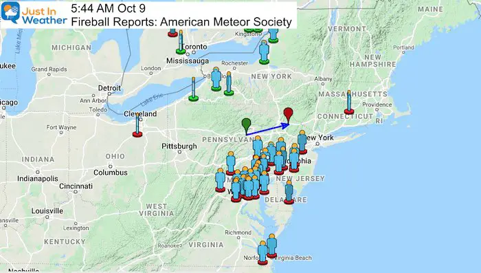 Fireball October 9 A 2020 Viewer Map