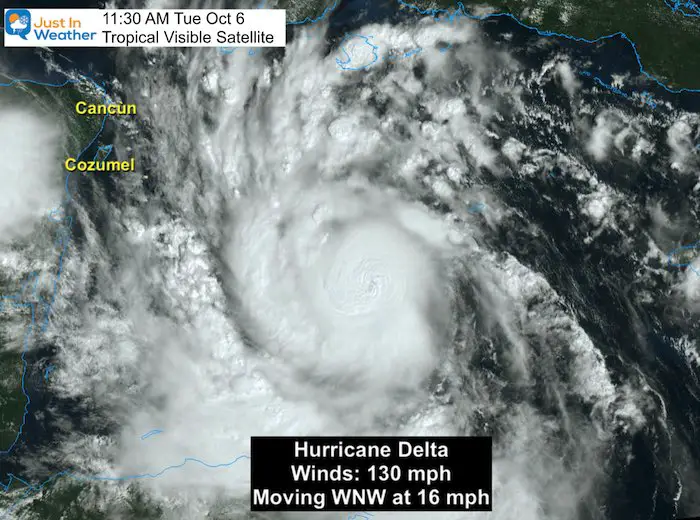 Delta Now A Major Hurricane Cat 4 With 130 Mph Winds Just In Weather