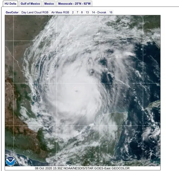 Hurricane Delta Satellite Resources
