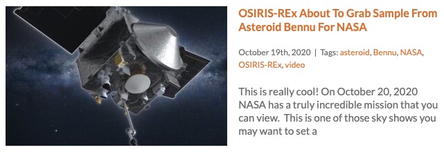 OSIRIS REx NASA asteroid probe