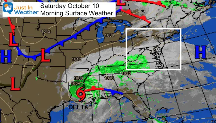 October 10 Delta morning surface weather