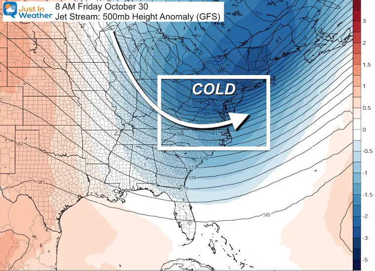 October 20 jet stream weather winter cold outlook