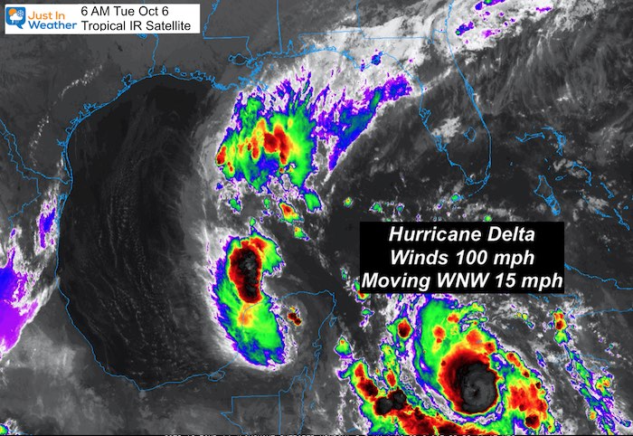 October 6 Hurricane Delta Satellite Tuesday
