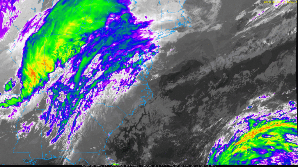 November 22 weather satellite Sunday