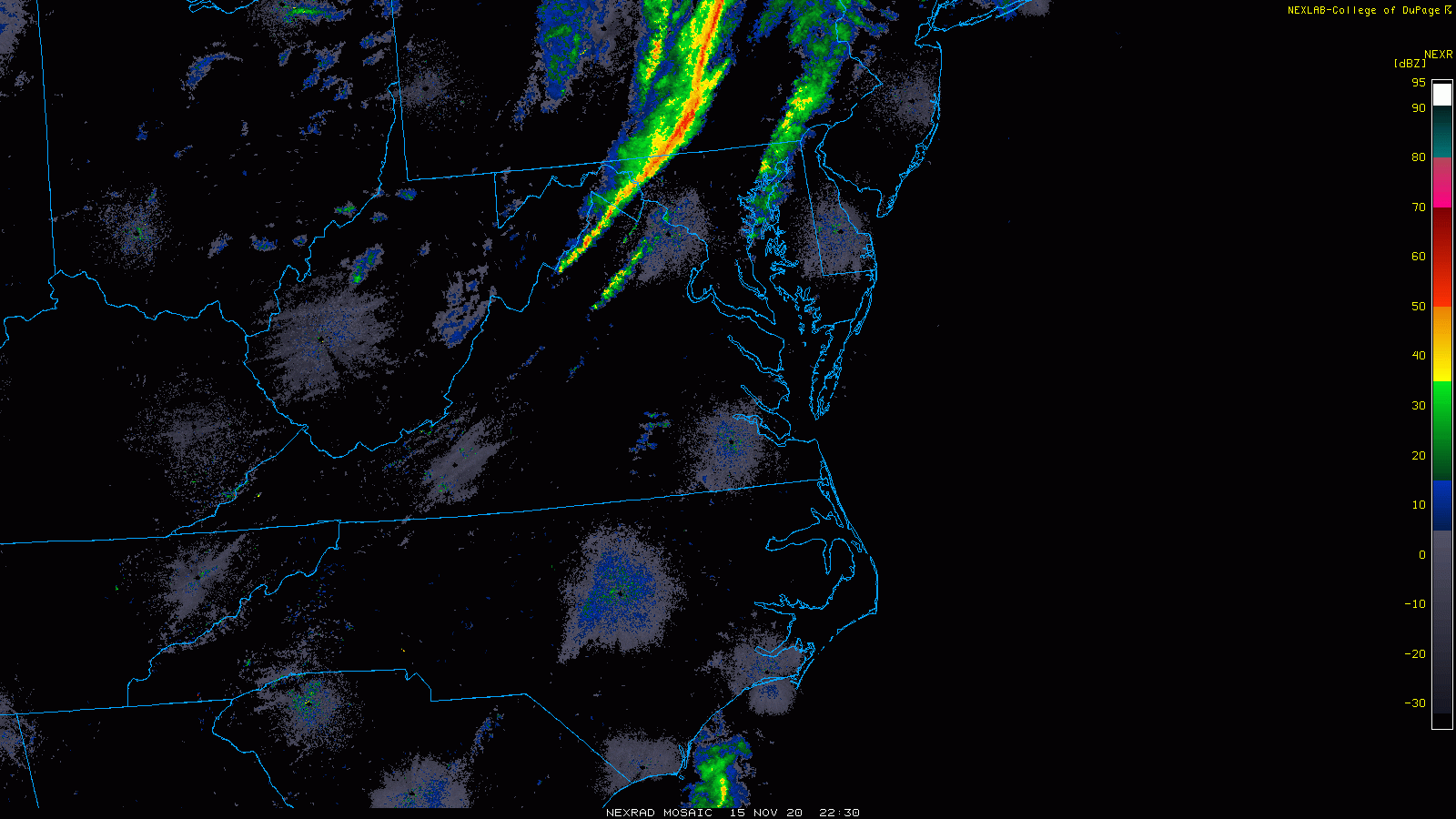 Storm radar Sunday November 15