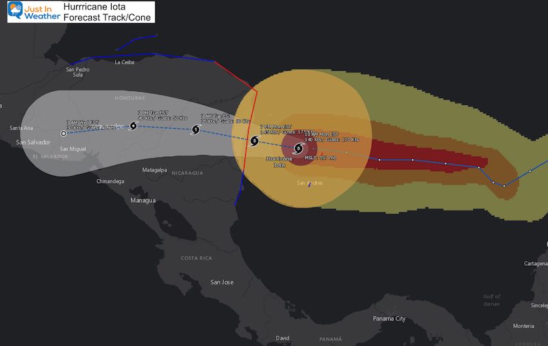 Hurricane Iota Forecast November 16