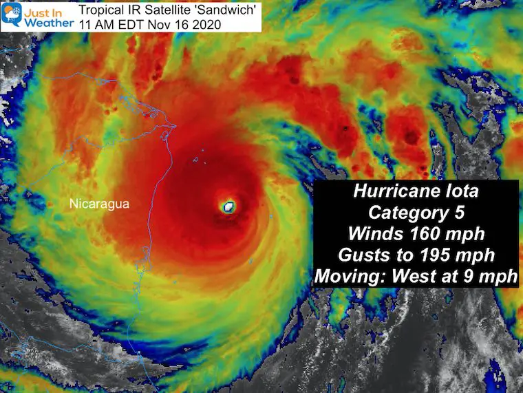 Hurricane Iota Major Category 5 Satellite November 16