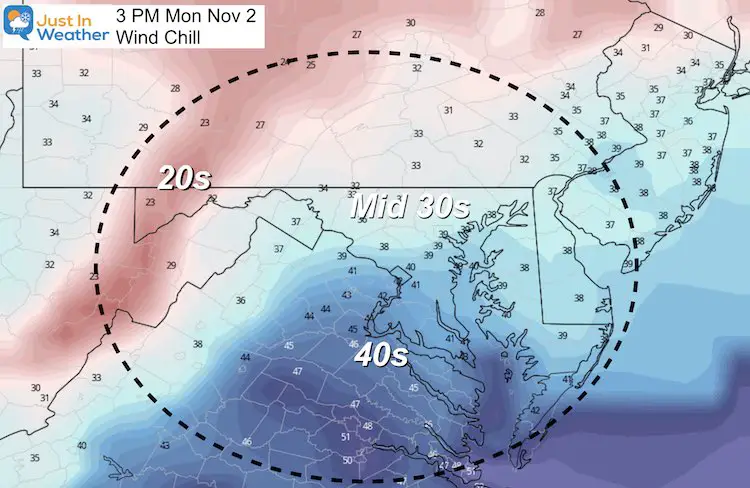 November 1 Weather Wind Chill Monday Afternoon