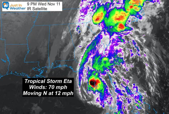November 11 tropical storm eta satellite
