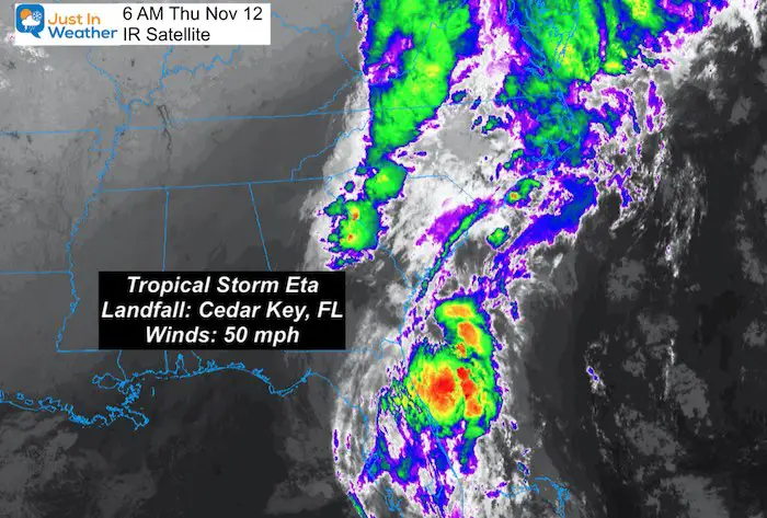 November 12 weather Tropical Storm Eta Satellite