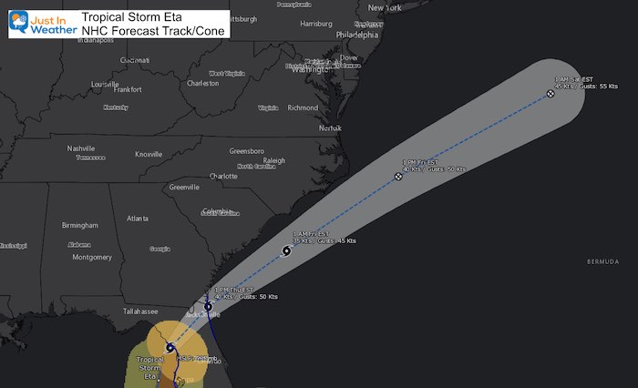 November 12 weather Tropical Storm Eta forecast