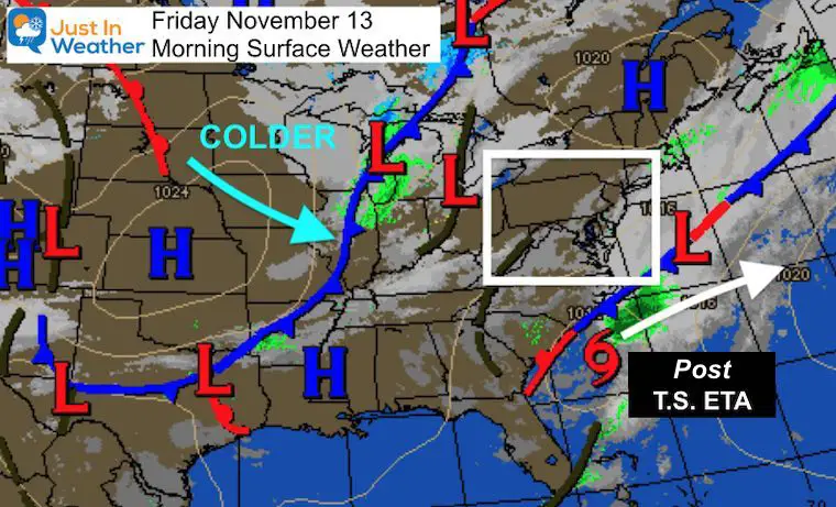 November 13 weather Friday morning