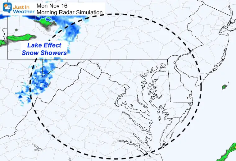 November 15 weather snow Monday morning