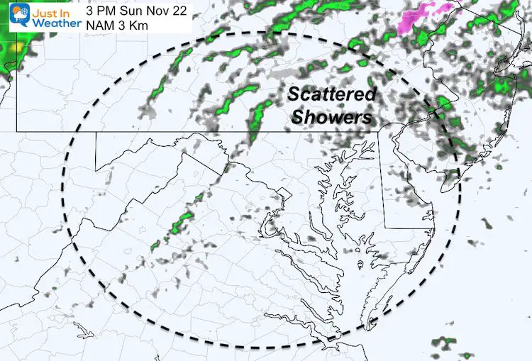 November 21 weather Sunday afternoon