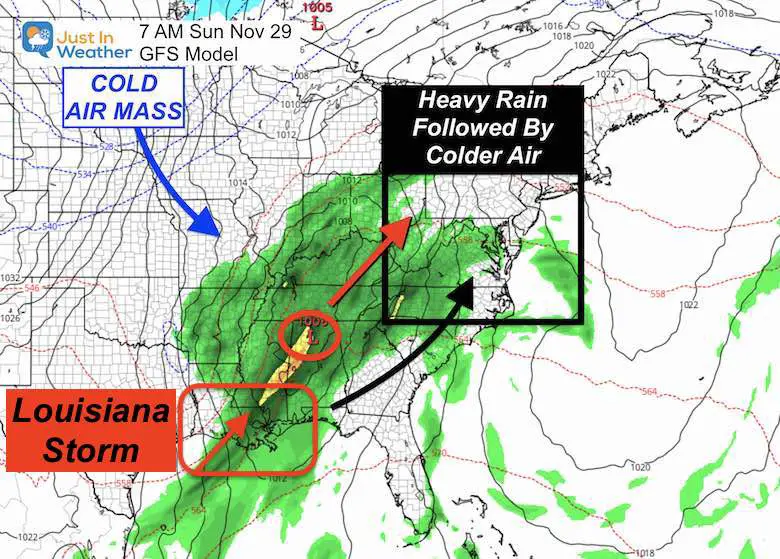 November 22 weather storm next Sunday