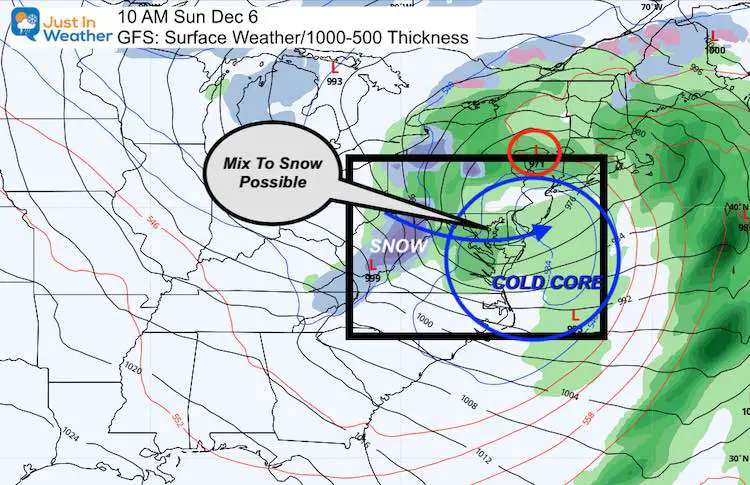 November 28 weather storm snow rain Sunday 10 AM