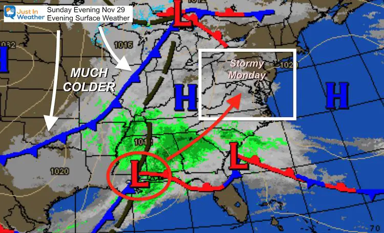 November 29 weather Sunday Evening Storm