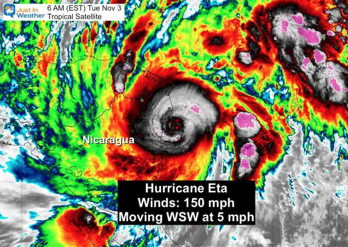 November 3 Hurricane Eta morning Satellite