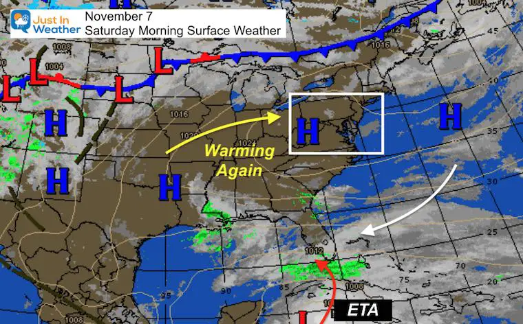 November 7 weather Saturday morning