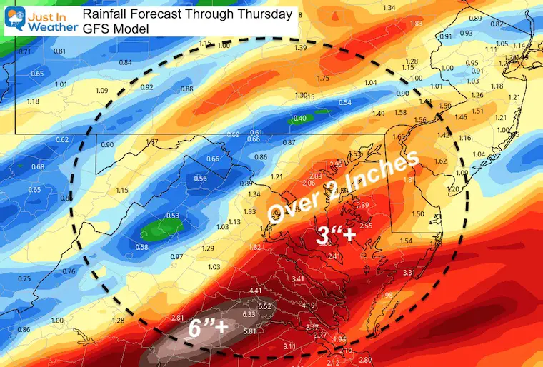 November 8 rainfall Eta GFS