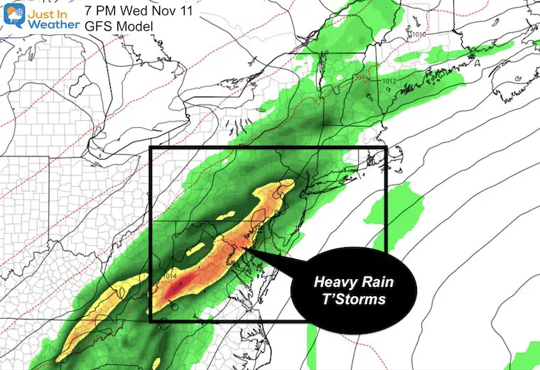 November 8 weather rain Eta Wednesday