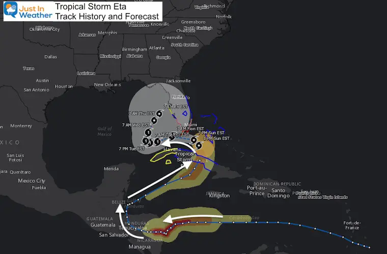 Tropical Storm Eta History November 8