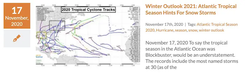 Winter Outlook 2021 Tropical Hints