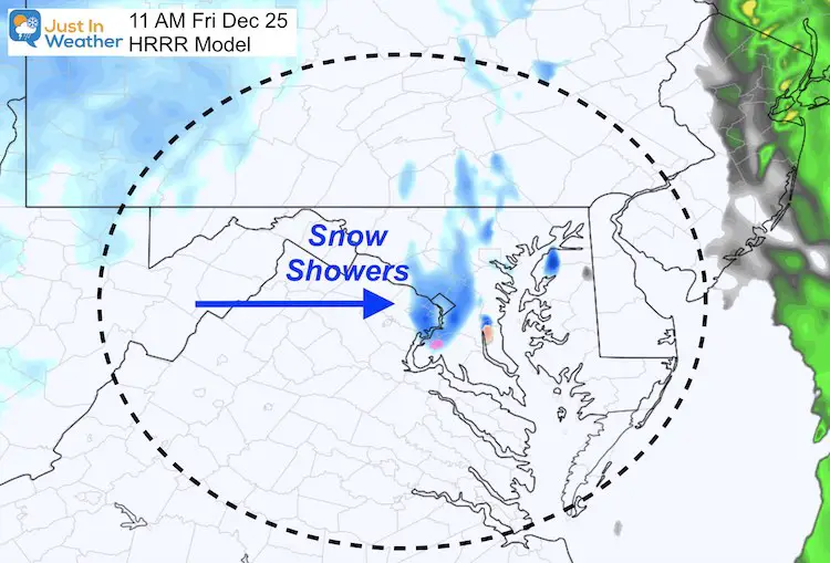 Christmas Day Snow Friday 11 AM