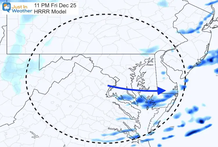 Christmas Day Snow Friday 11 PM