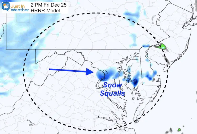 Christmas Day Snow Friday 2 PM