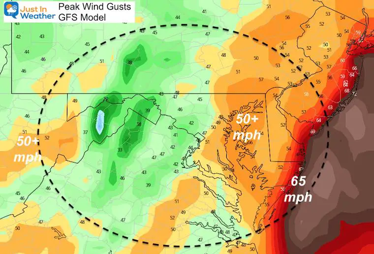 Christmas Storm Top Winds