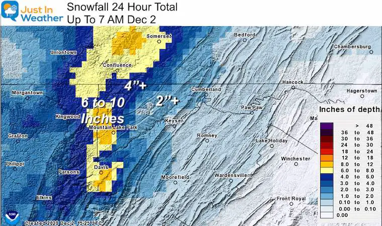 Dec 2 Snow Analysis Maryland