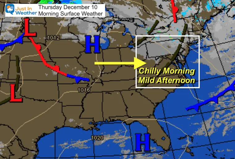 December 10 weather Thursday morning