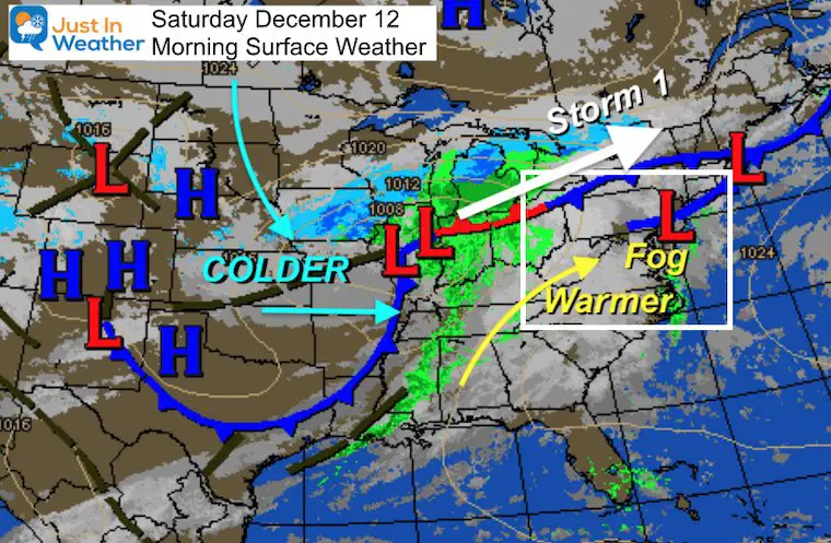 December 12 weather Saturday morning