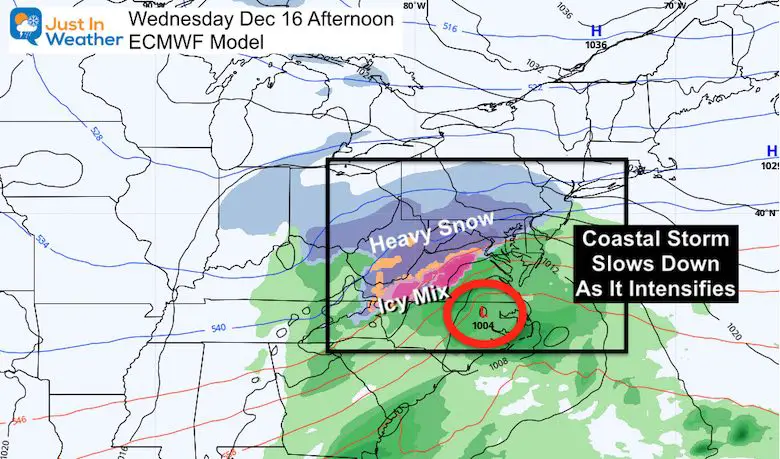 December 14 Storm Set Up Euro Surface Wednesday