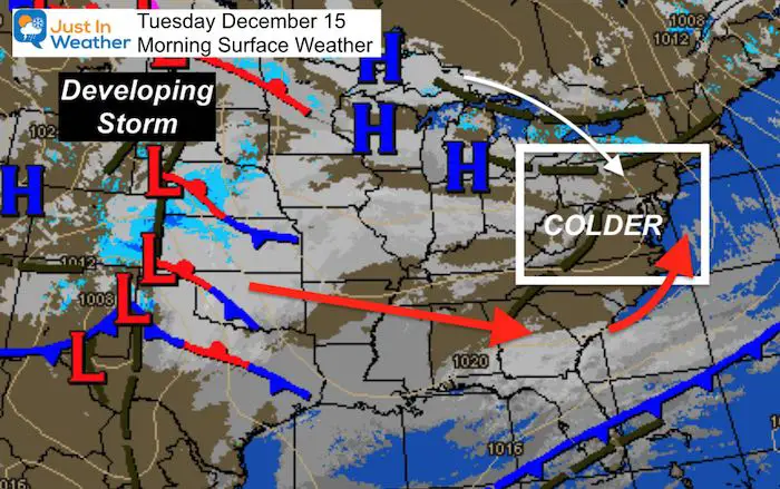 December 15 weather Tuesday morning storm