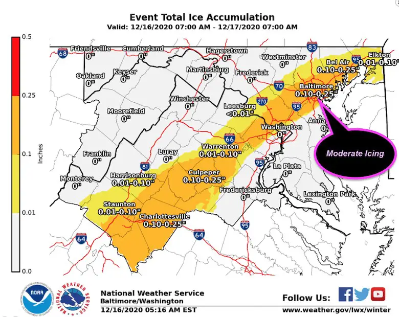 December 16 ice NWS LWX