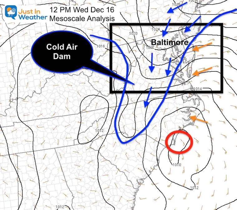 December 16 weather storm 12 PM analysis