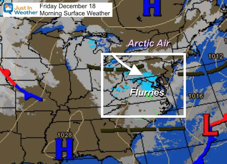 December 18 weather Friday morning