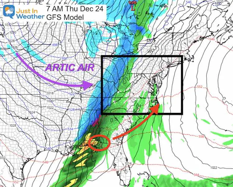 December 18 weather rain snow Christmas Eve