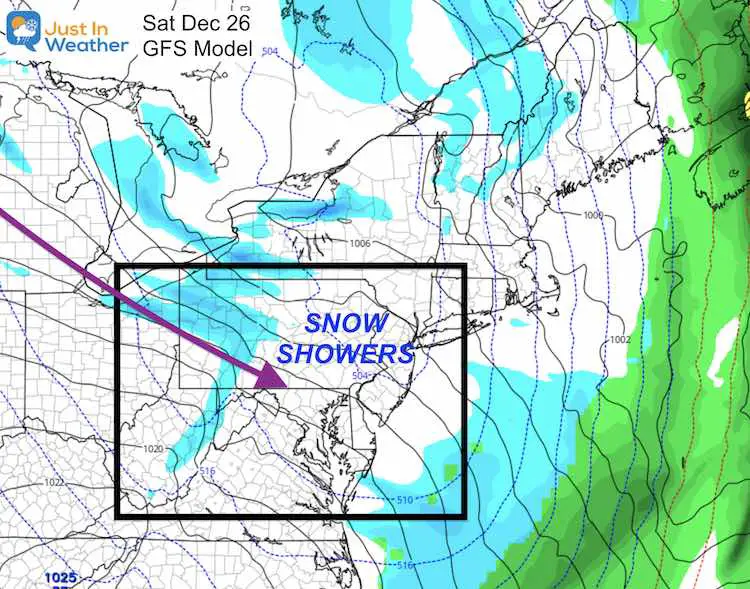 December 18 weather snow Christmas Weekend