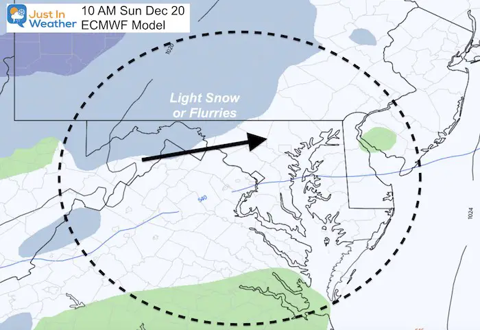 December 19 weather Sunday morning ECMWF