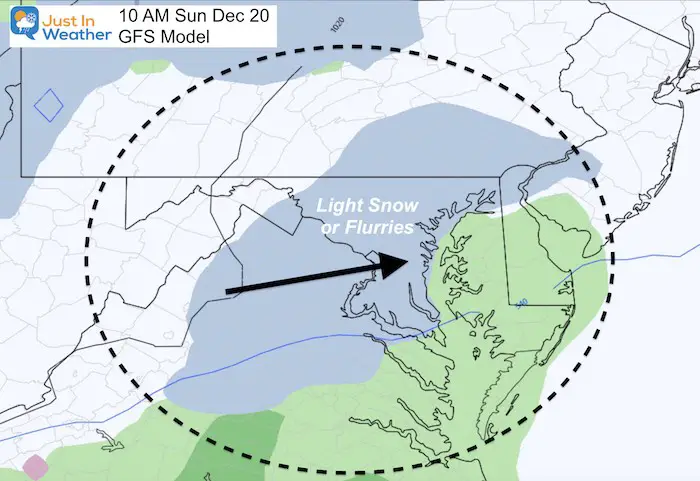 December 19 weather Sunday morning GFS