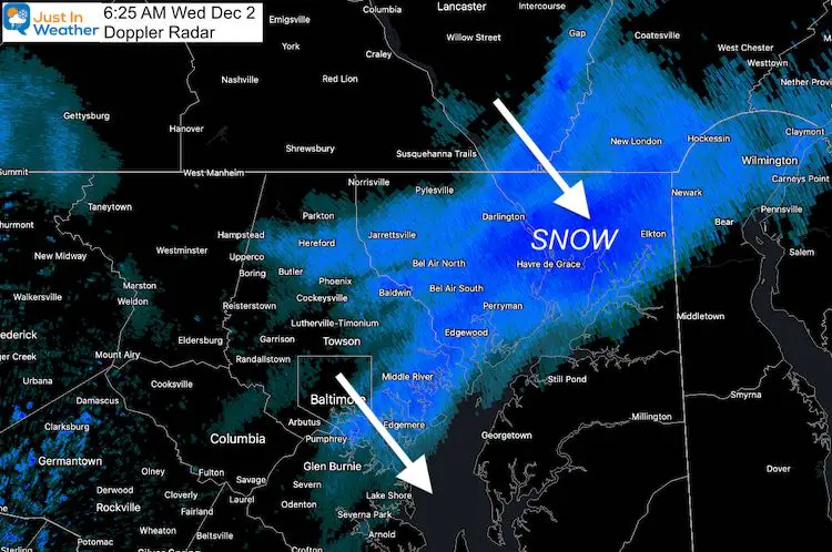 December 2 weather snow Maryland Radar