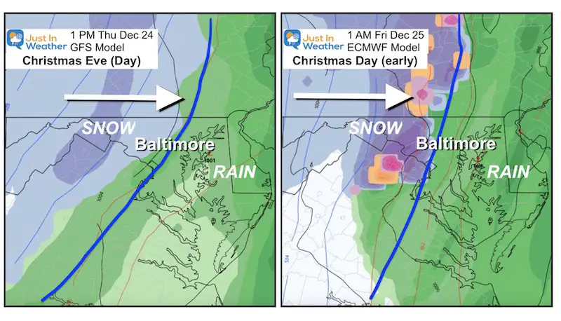 December 20 Christmas Cold Front Snow