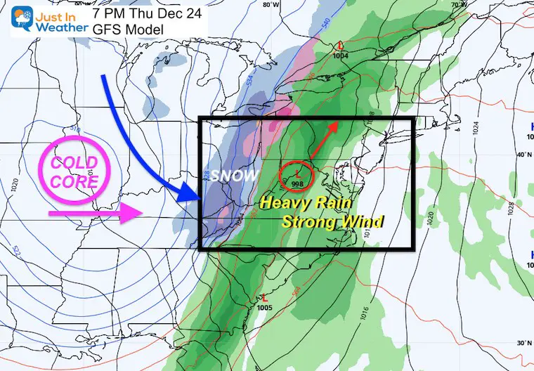 December 24 Christmas Eve Storm Map